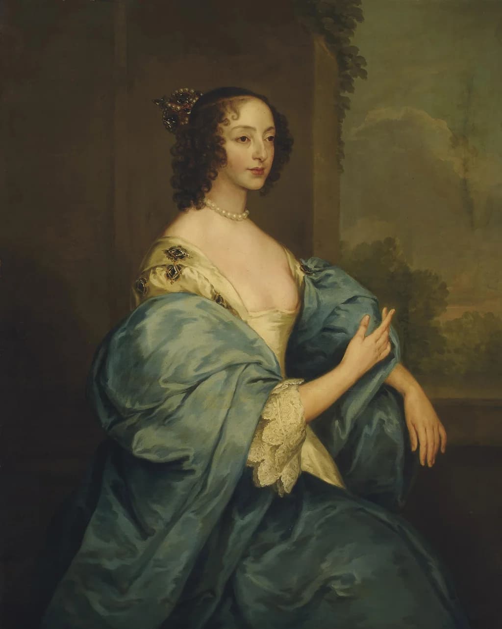Portrait of Queen Henrietta Maria, as St Catherine