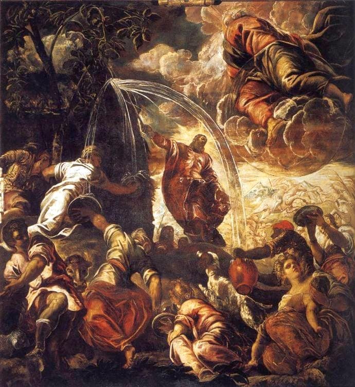 Moses Striking Water from the Rock