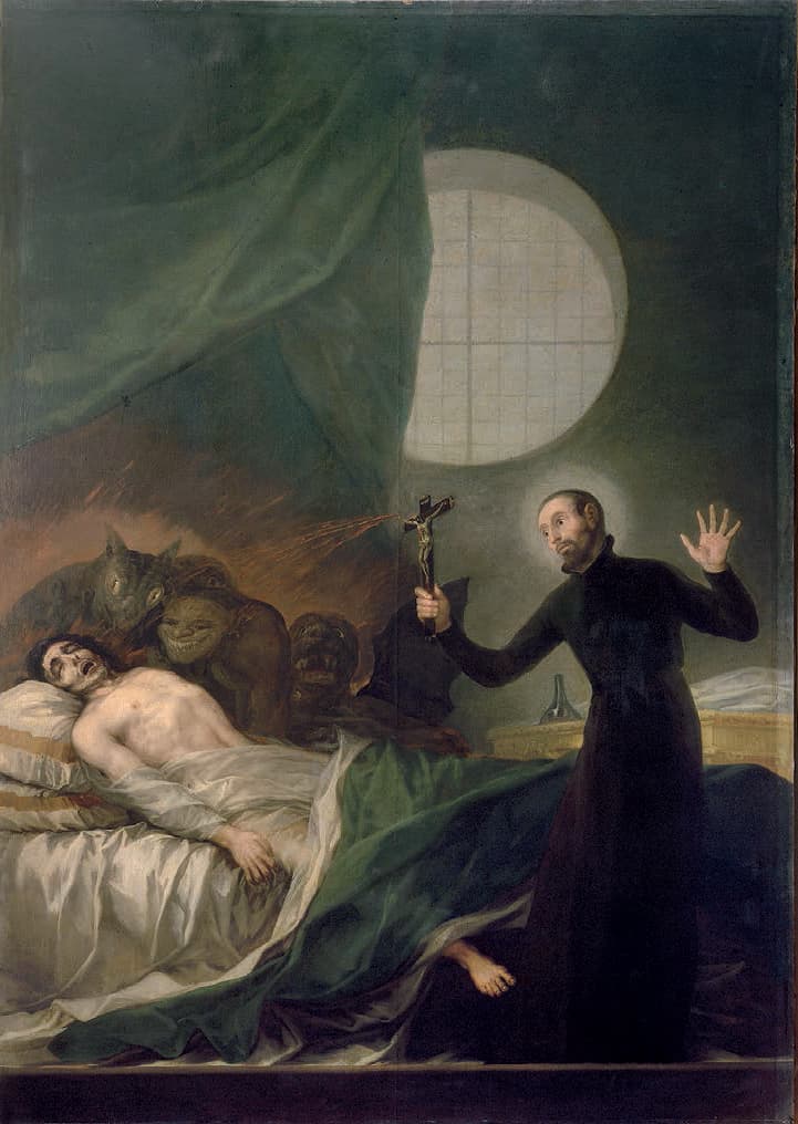 Saint François Borgia assistant un mourant impénitent