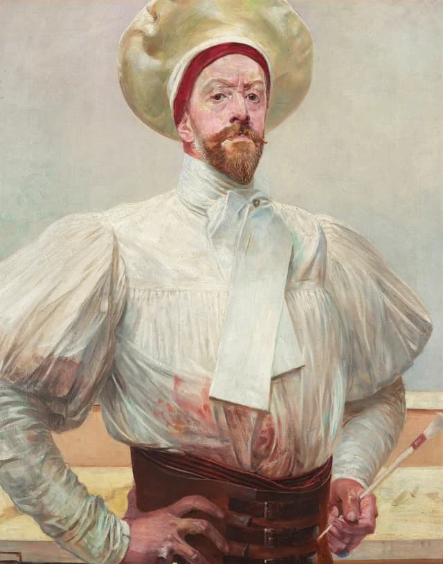 Self-Portrait in a White Attire