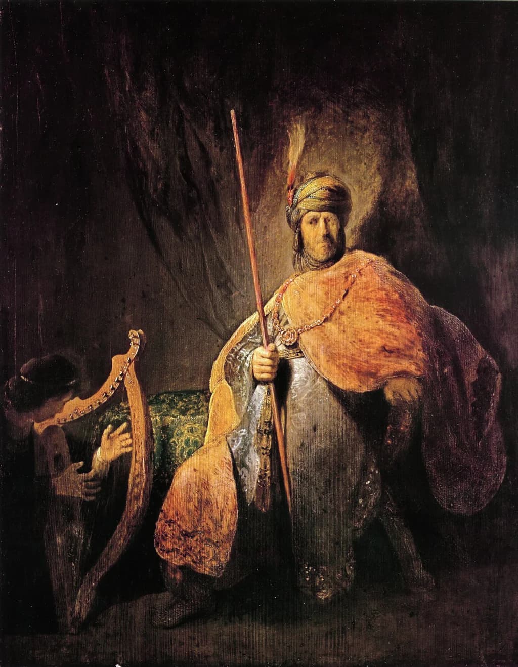 David Playing the Harp in front of Saul