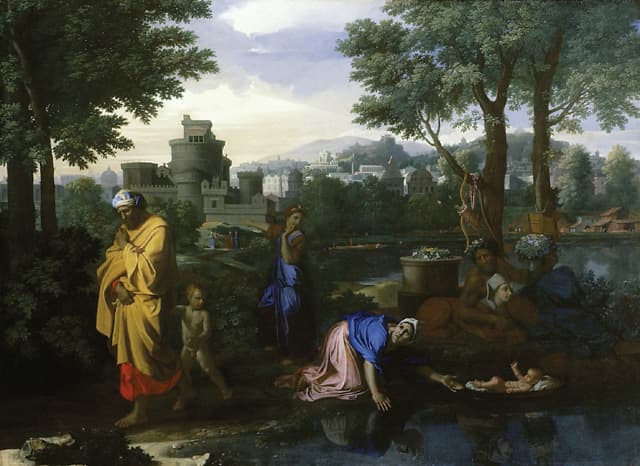 Moses exposed by the river