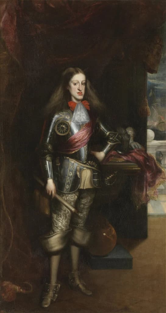Karl II. in Rüstung